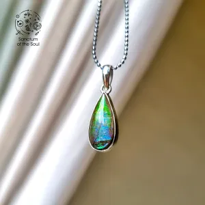 Ammolite Pendant in Silver